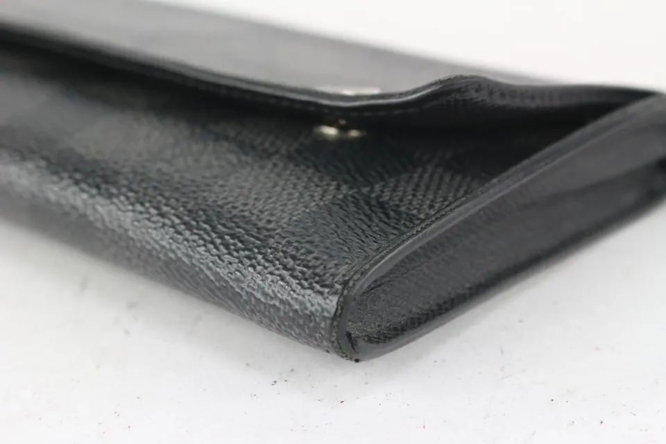Louis Vuitton Black Damier Graphite Modulable Long Snap Wallet 140lv729