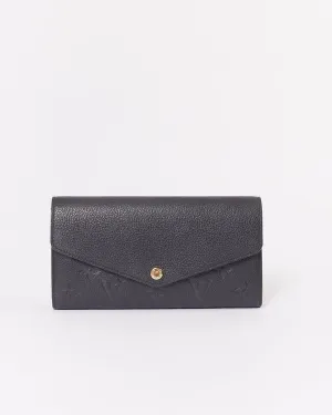 Louis Vuitton Black Empreinte Monogram Continental Sarah Wallet