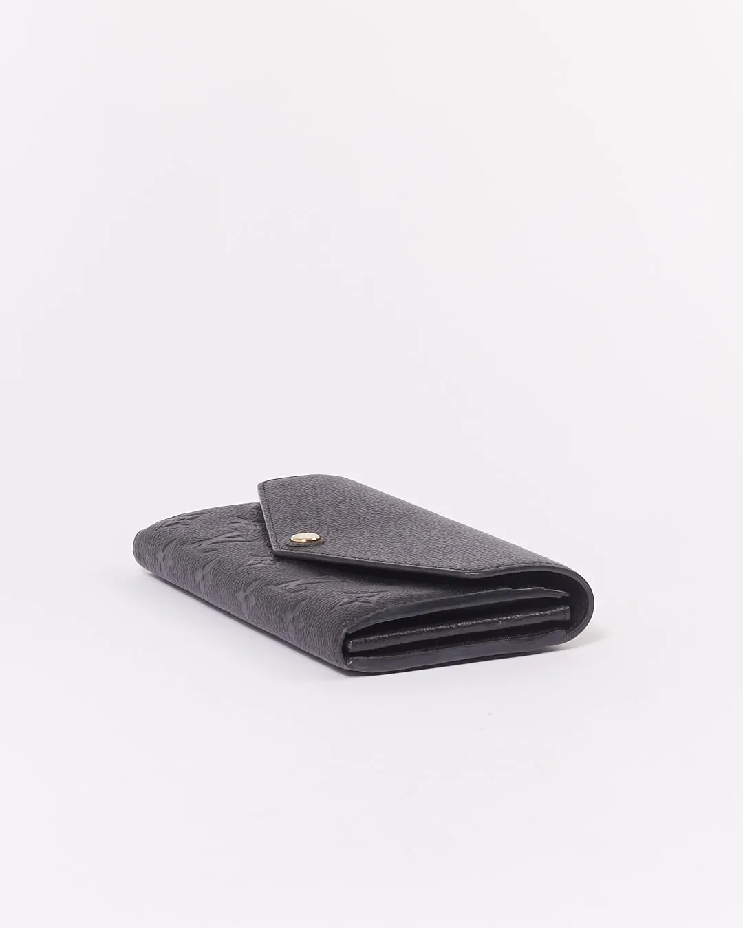 Louis Vuitton Black Empreinte Monogram Continental Sarah Wallet