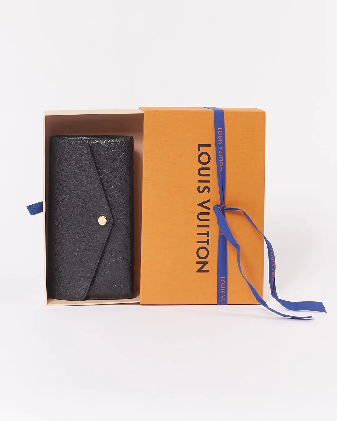 Louis Vuitton Black Empreinte Monogram Continental Sarah Wallet