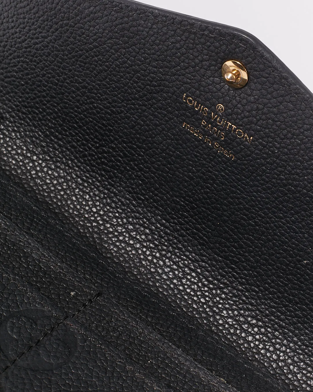Louis Vuitton Black Empreinte Monogram Continental Sarah Wallet