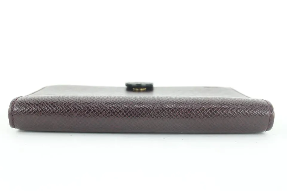 Louis Vuitton Bordeaux Taiga Leather Small Ring Agenda PM Diary Cover 5lvs114