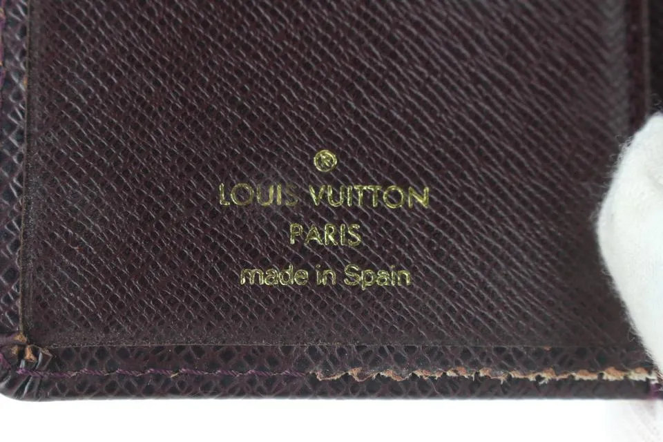 Louis Vuitton Bordeaux Taiga Leather Small Ring Agenda PM Diary Cover 5lvs114