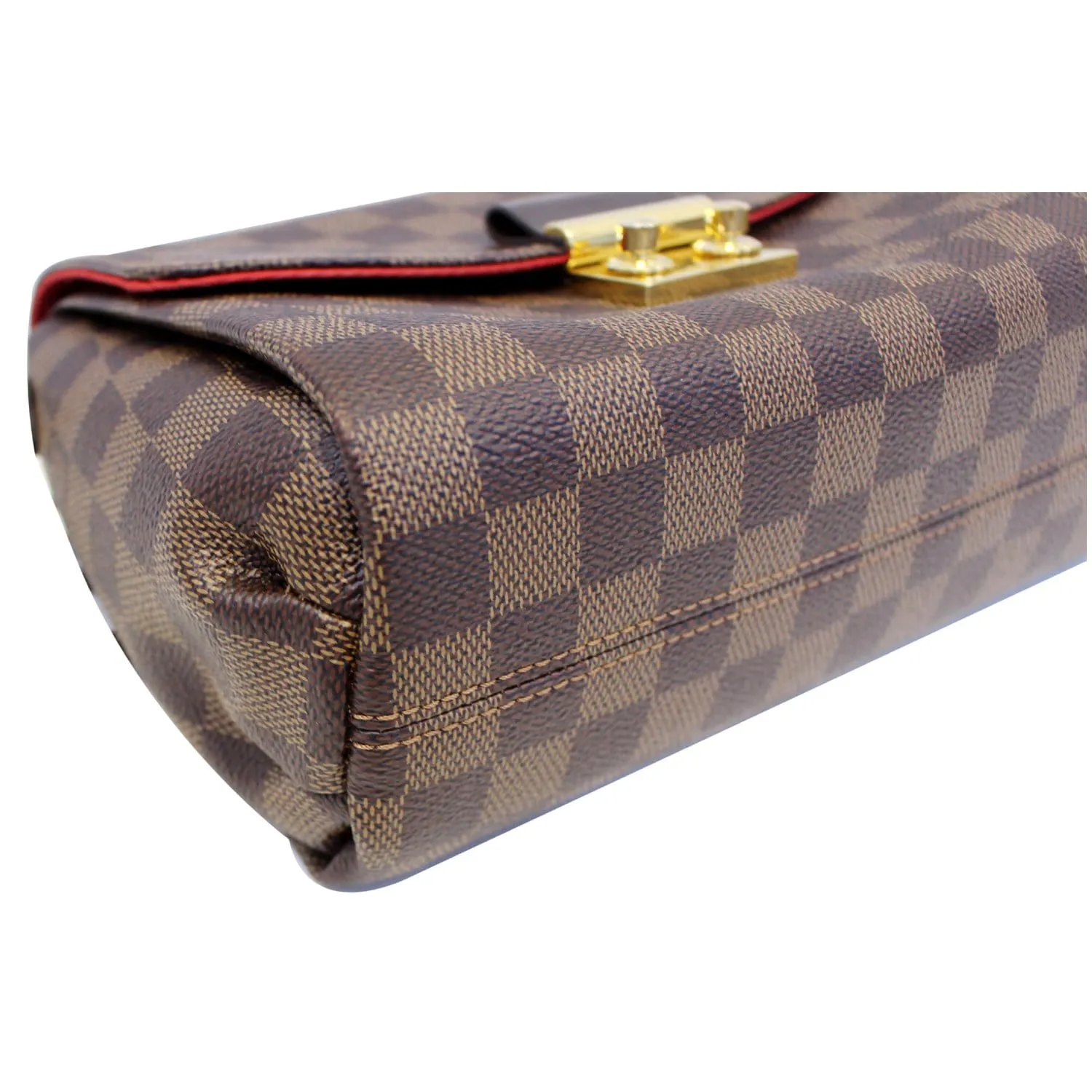 LOUIS VUITTON Croisette Damier Ebene Shoulder Crossbody Bag Brown