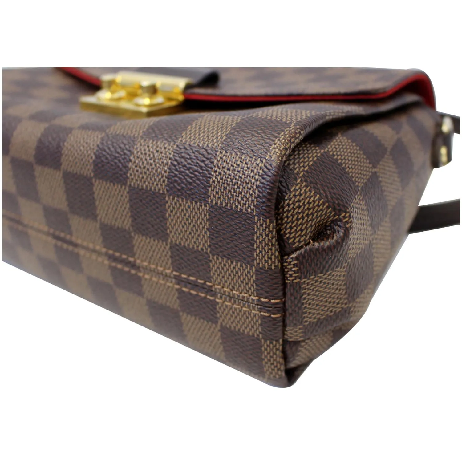 LOUIS VUITTON Croisette Damier Ebene Shoulder Crossbody Bag Brown