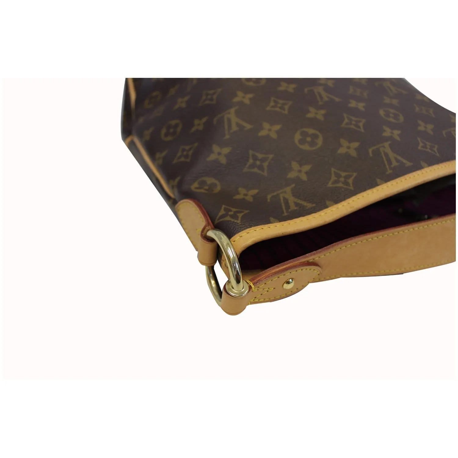 LOUIS VUITTON Delightful MM NM Monogram Canvas Tote Shoulder Bag Brown