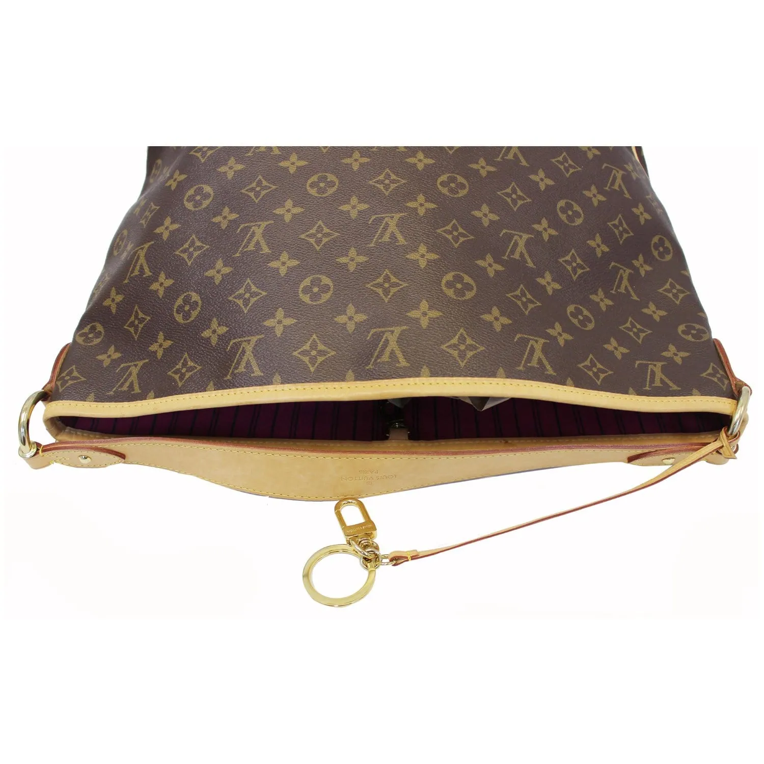 LOUIS VUITTON Delightful MM NM Monogram Canvas Tote Shoulder Bag Brown