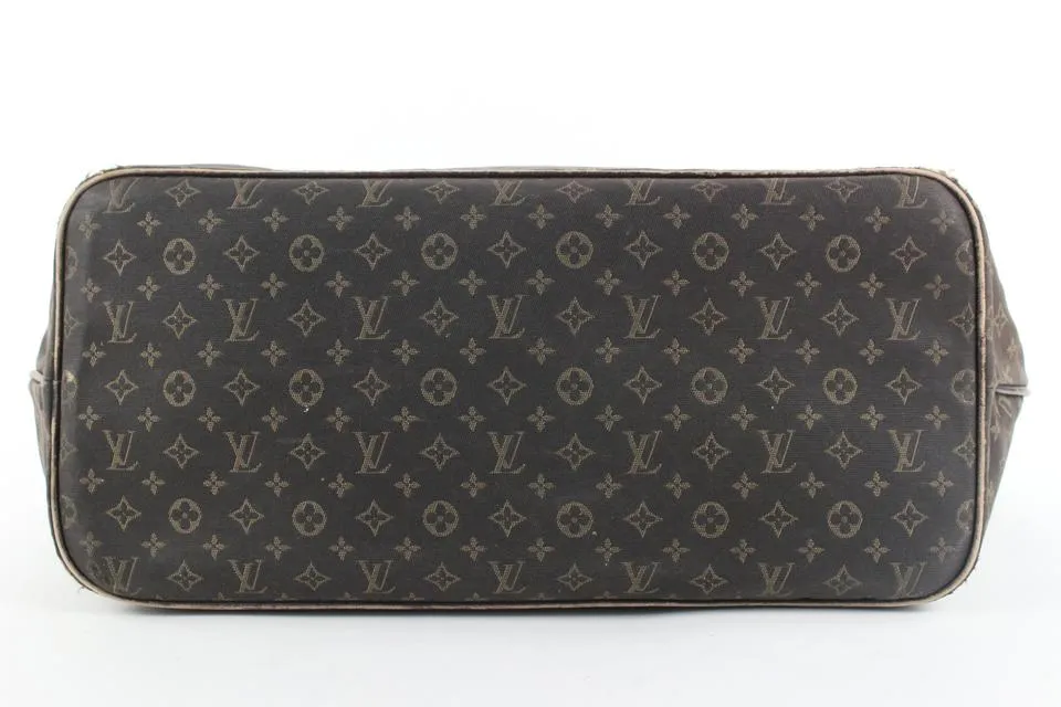 Louis Vuitton Ebene Monogram Mini Lin Idylle Neverfull MM Tote Bag 926lvs415