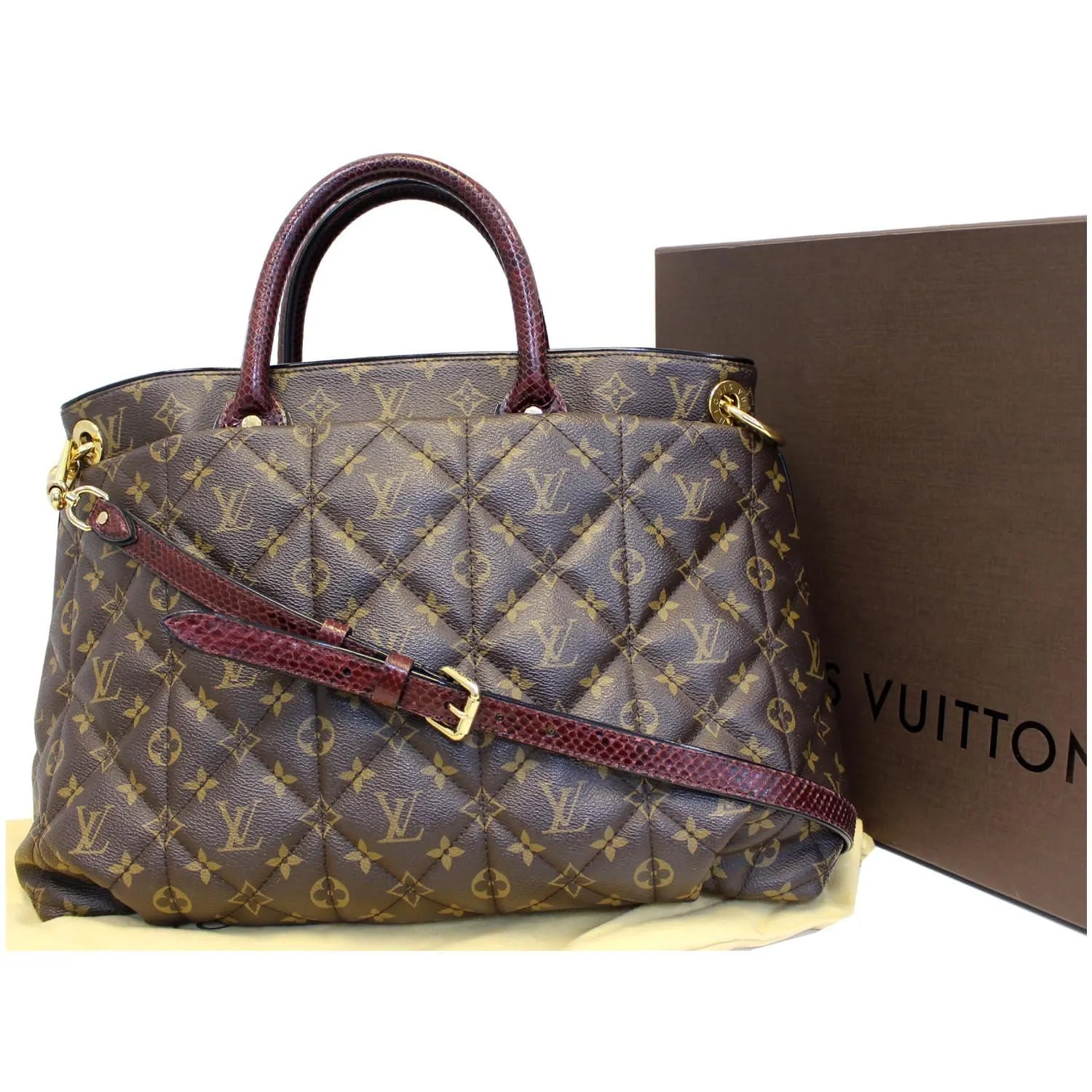 LOUIS VUITTON Etoile GM Exotique Monogram Tote Shoulder Bag Brown