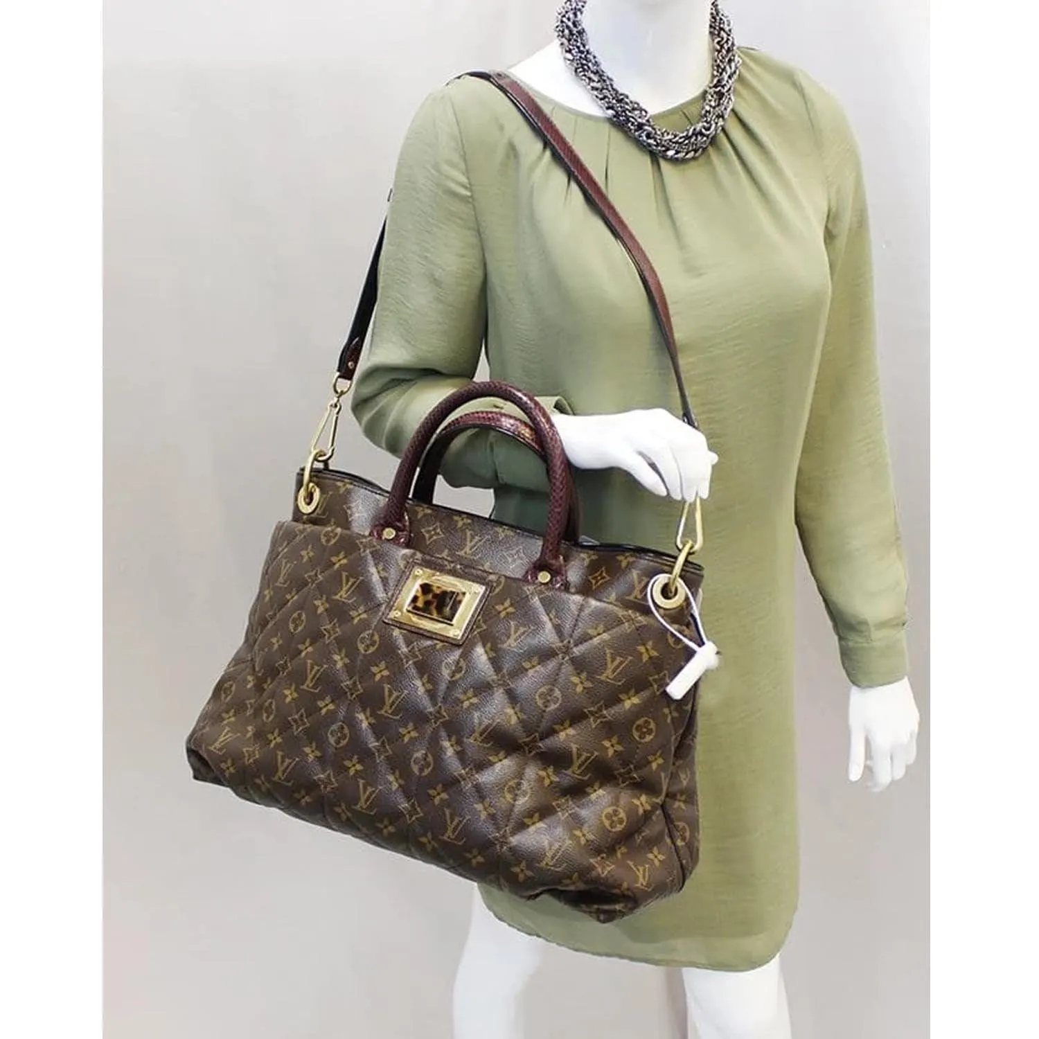 LOUIS VUITTON Etoile GM Exotique Monogram Tote Shoulder Bag Brown
