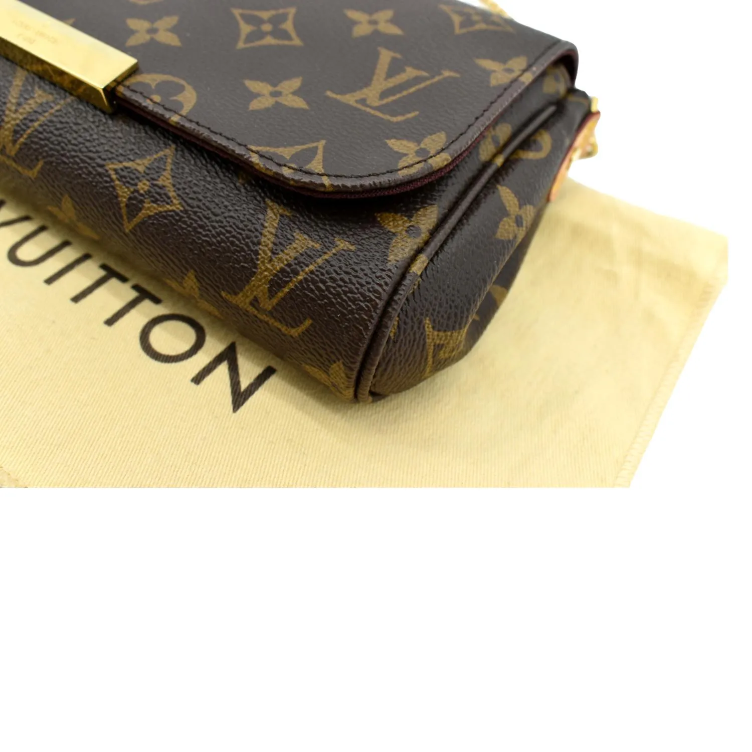 LOUIS VUITTON  Favorite PM Monogram Canvas Crossbody Bag Brown