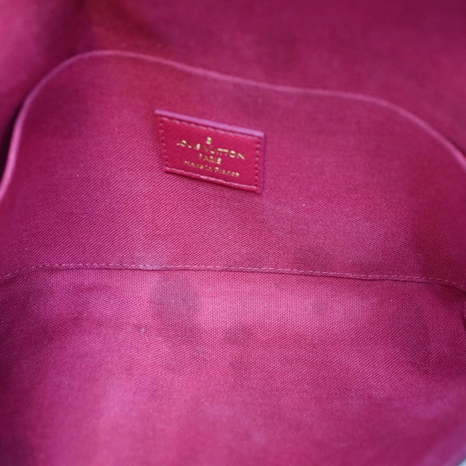 LOUIS VUITTON Felicie Monogram Canvas Pochette Crossbody Bag Brown