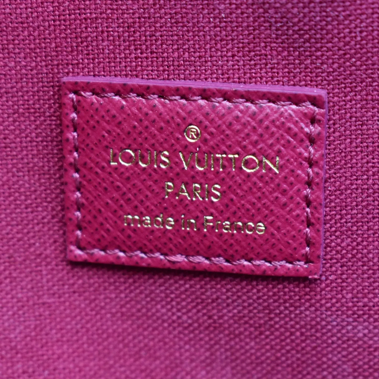 LOUIS VUITTON Felicie Monogram Canvas Pochette Crossbody Bag Brown