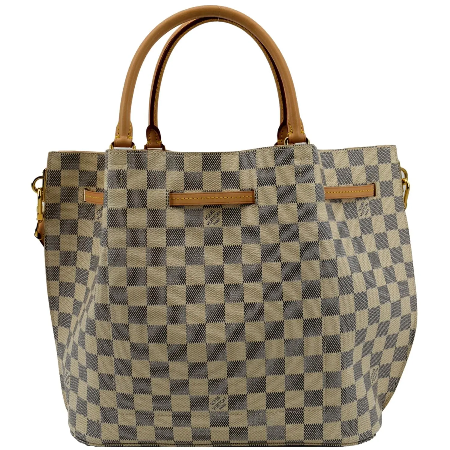 LOUIS VUITTON Girolata Damier Azur Shoulder Bag White