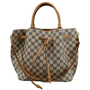 LOUIS VUITTON Girolata Damier Azur Shoulder Bag White