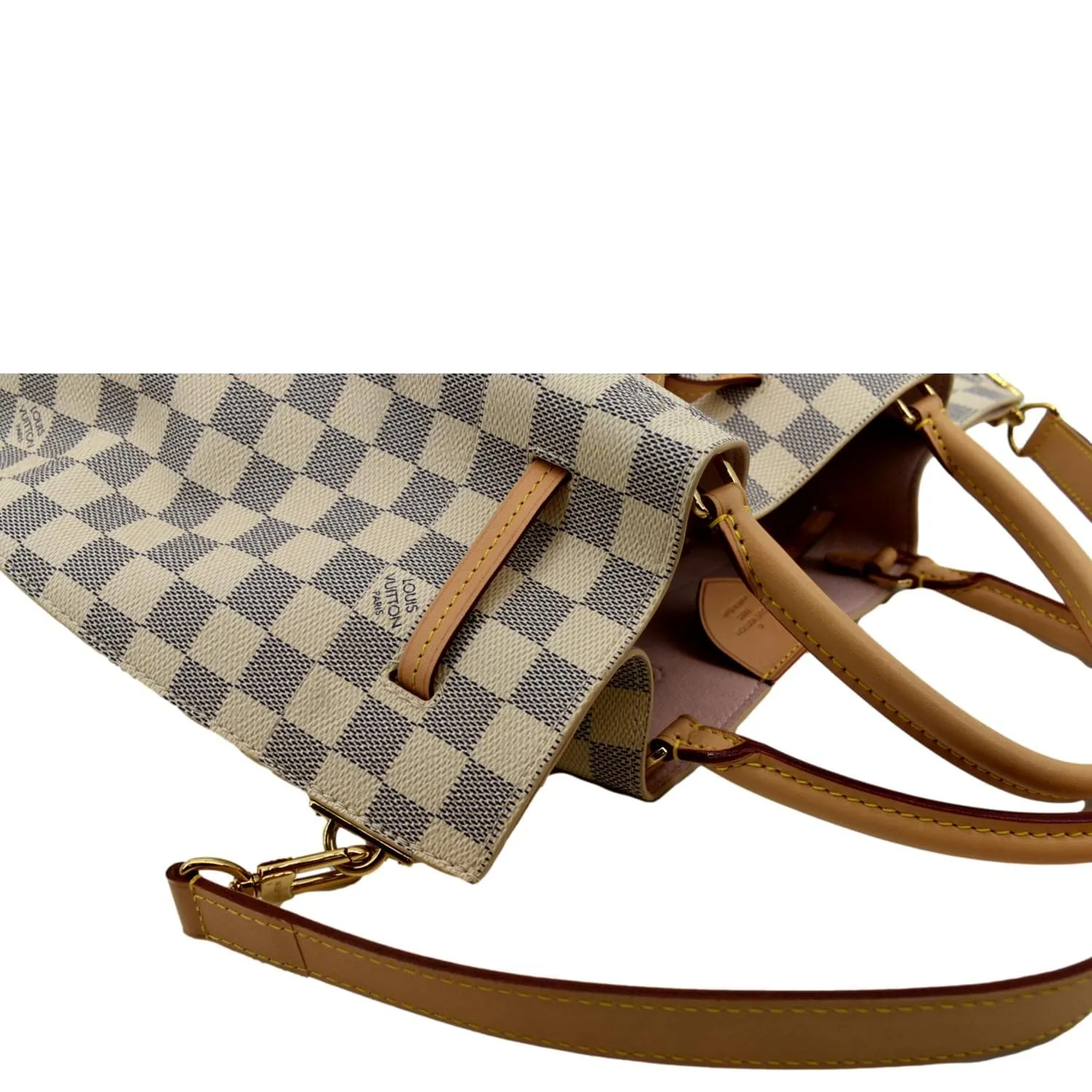 LOUIS VUITTON Girolata Damier Azur Shoulder Bag White