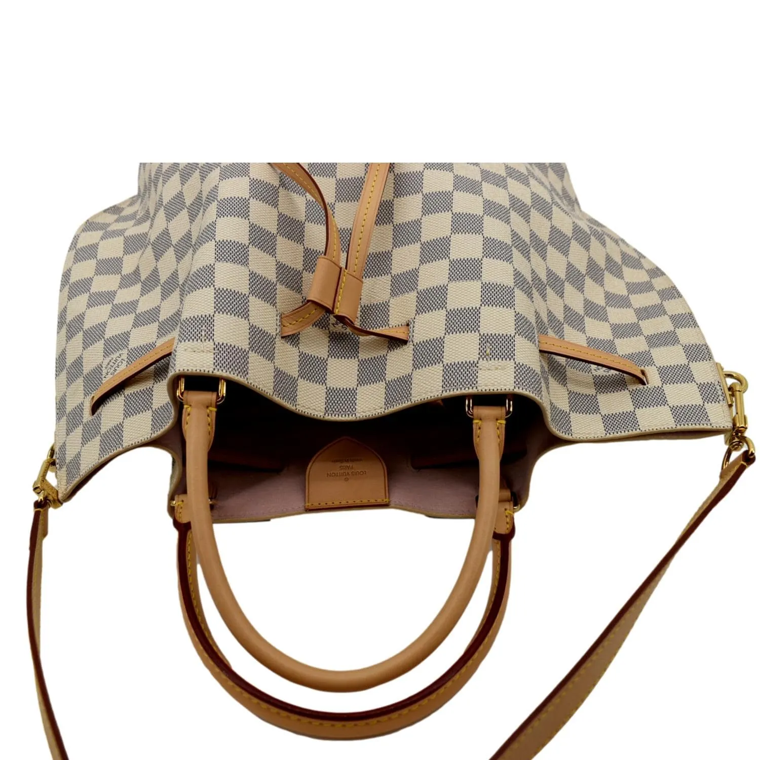 LOUIS VUITTON Girolata Damier Azur Shoulder Bag White