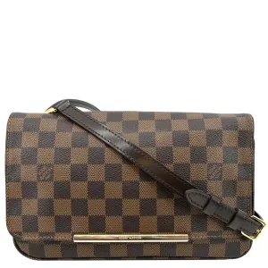 LOUIS VUITTON Hoxton PM Damier Ebene Crossbody Bag Brown