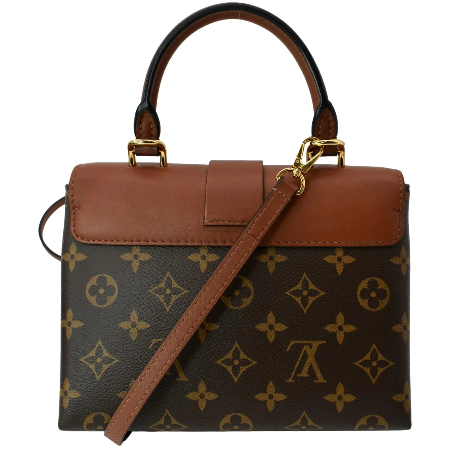 LOUIS VUITTON Locky BB Monogram Canvas Crossbody Bag Caramel
