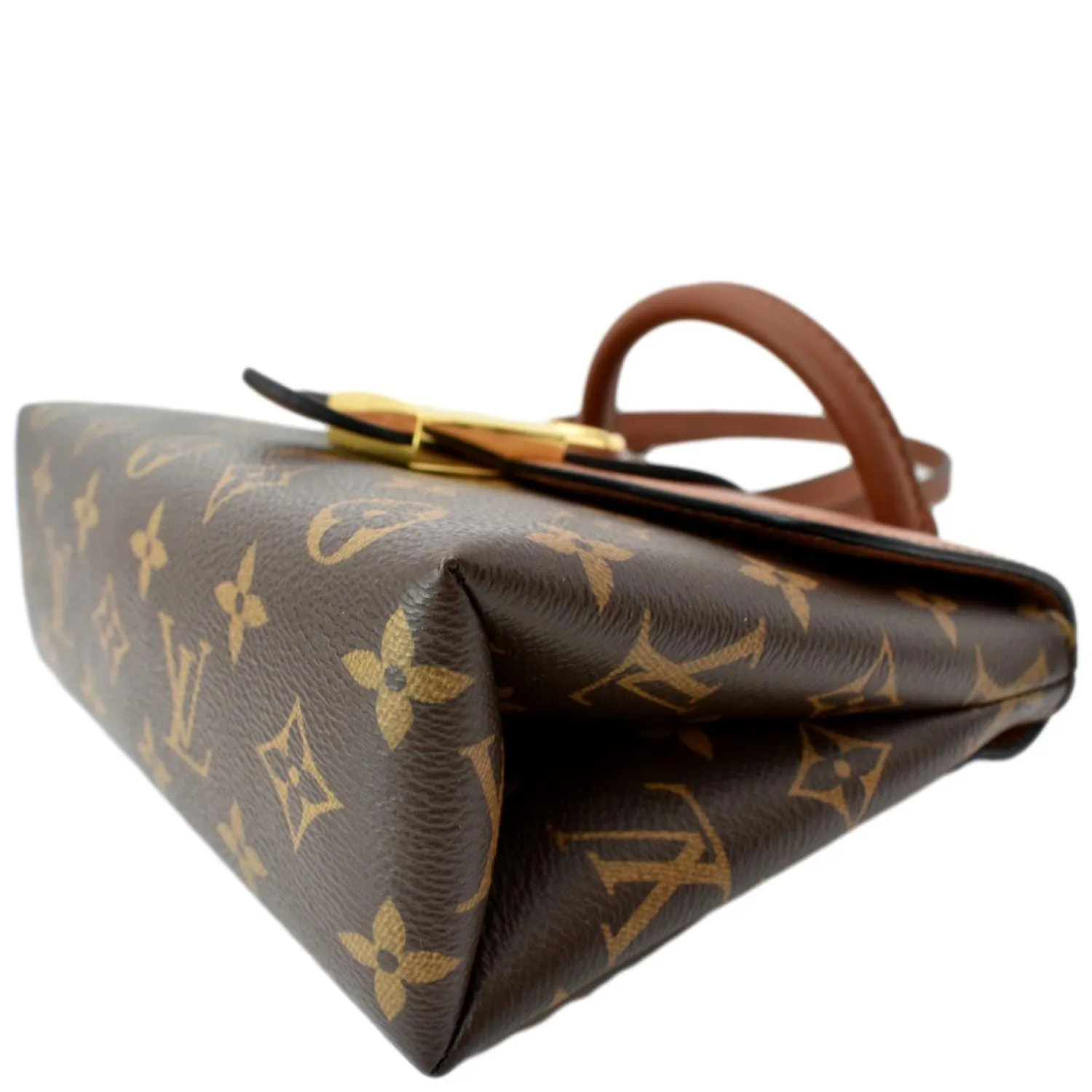 LOUIS VUITTON Locky BB Monogram Canvas Crossbody Bag Caramel