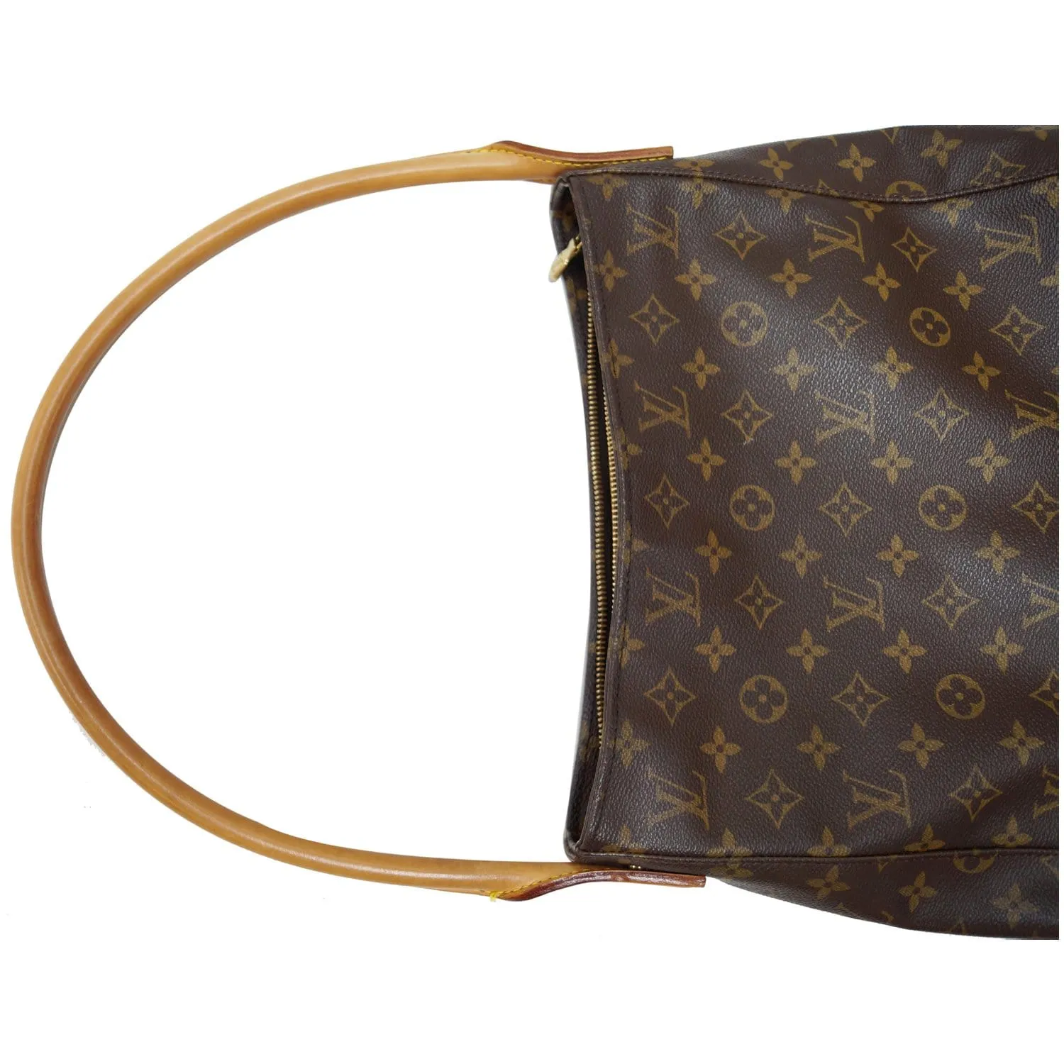 LOUIS VUITTON Looping GM Monogram Canvas Shoulder Bag Brown