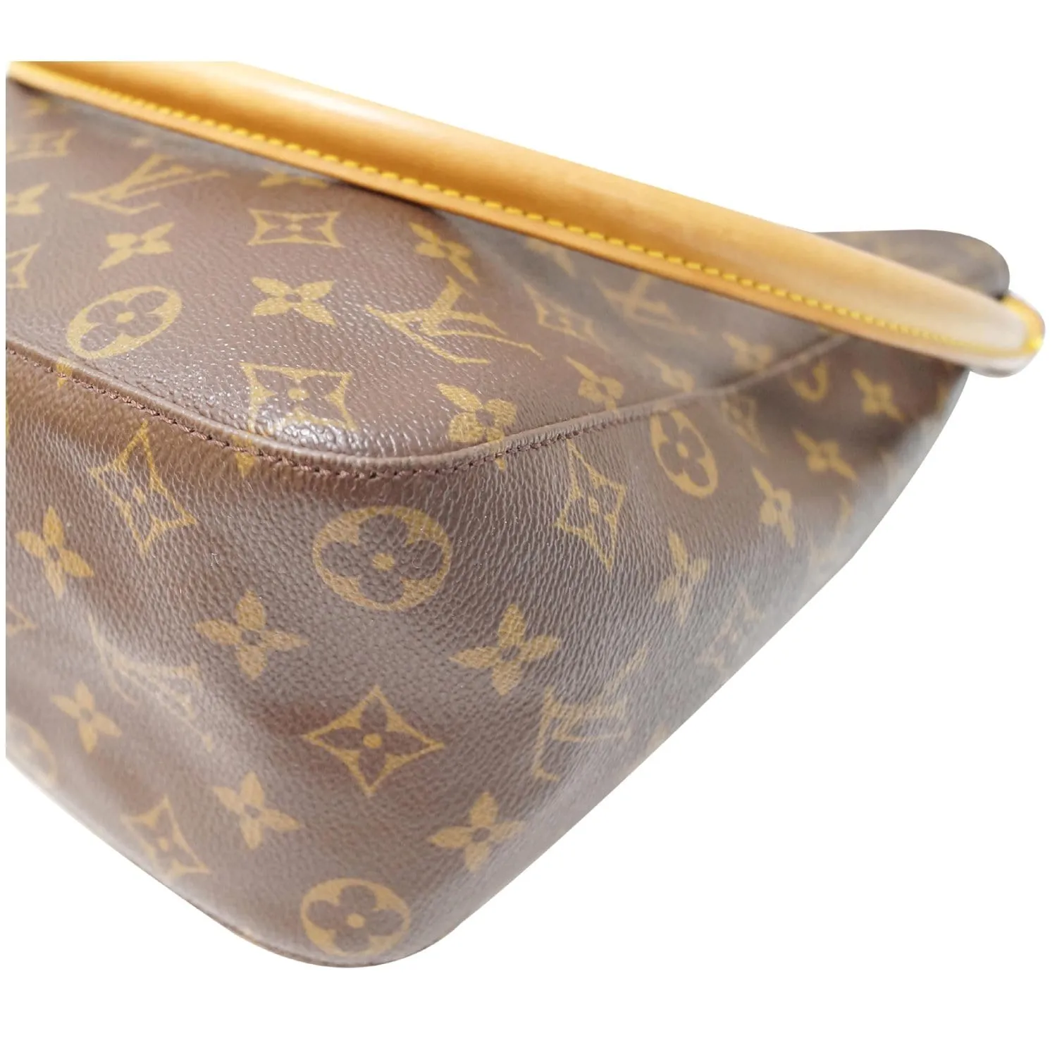 LOUIS VUITTON Looping GM Monogram Canvas Shoulder Bag Brown