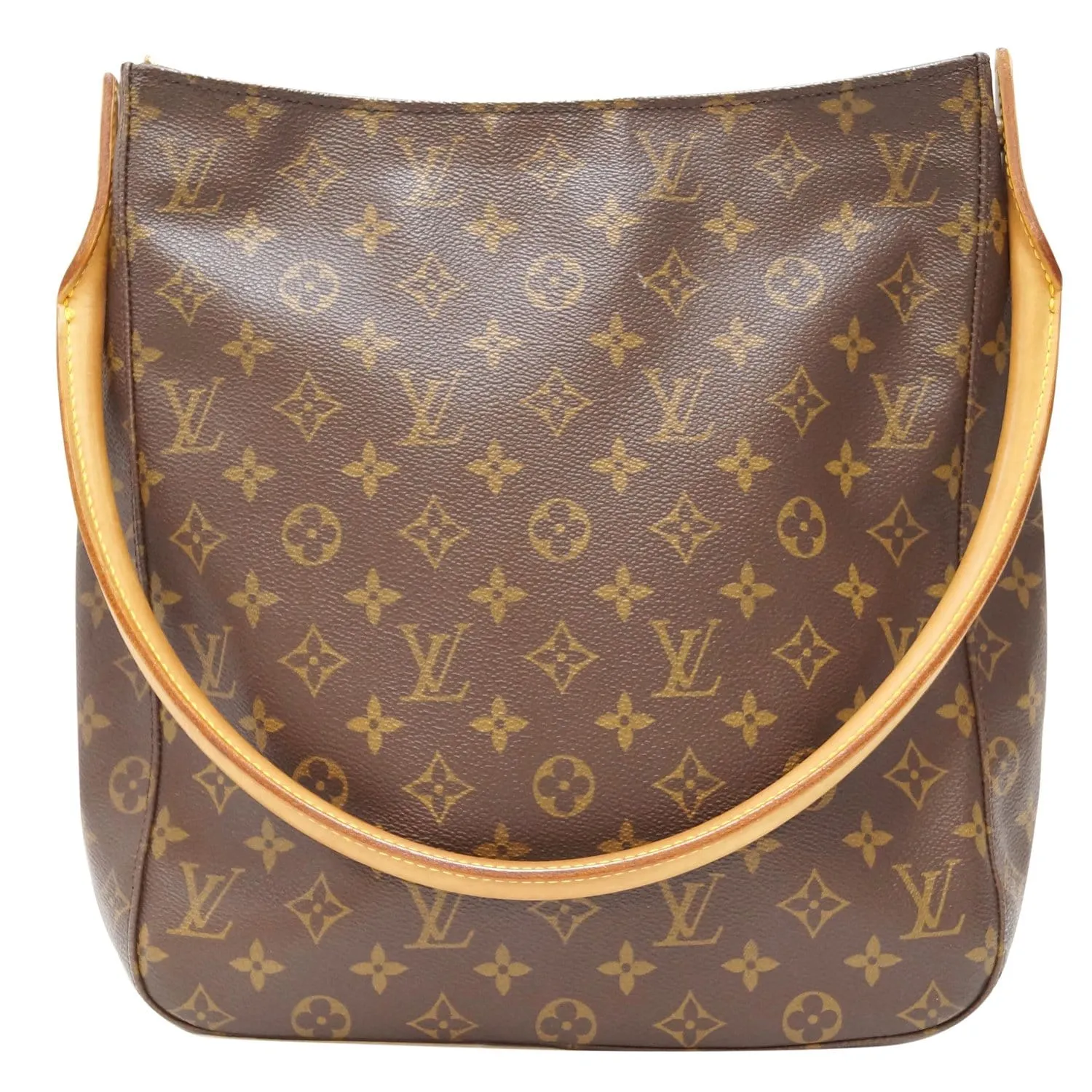 LOUIS VUITTON Looping GM Monogram Canvas Shoulder Bag Brown