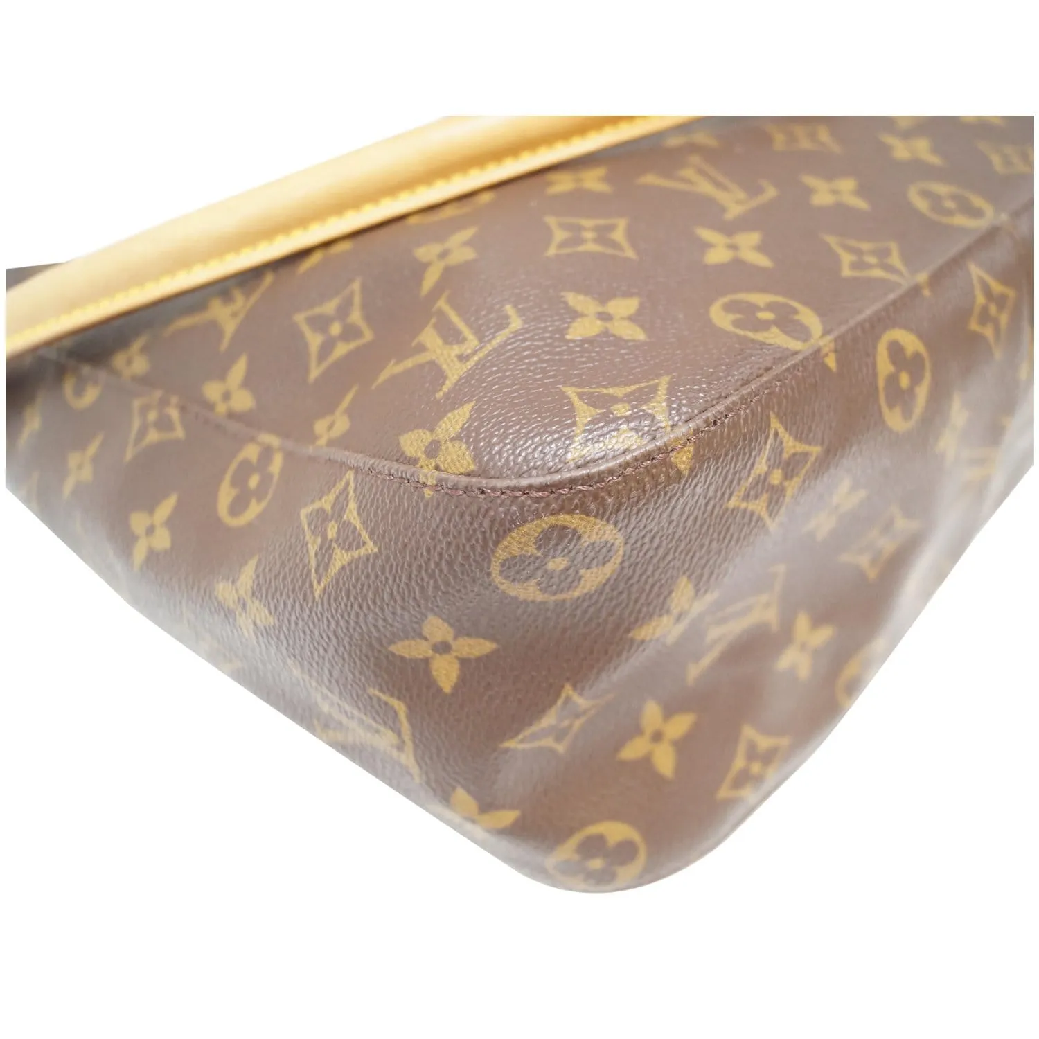 LOUIS VUITTON Looping GM Monogram Canvas Shoulder Bag Brown