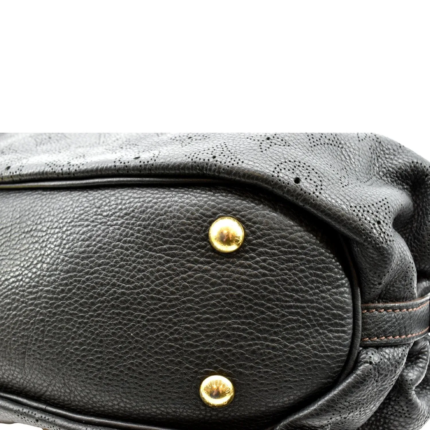 LOUIS VUITTON Mahina Leather Shoulder Bag Black