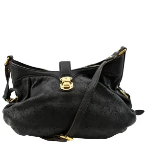 LOUIS VUITTON Mahina Leather Shoulder Bag Black