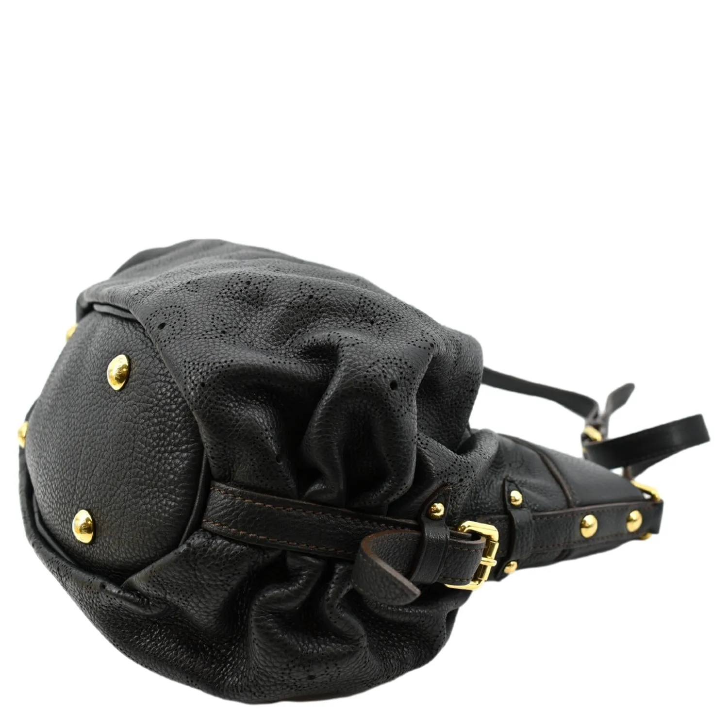 LOUIS VUITTON Mahina Leather Shoulder Bag Black