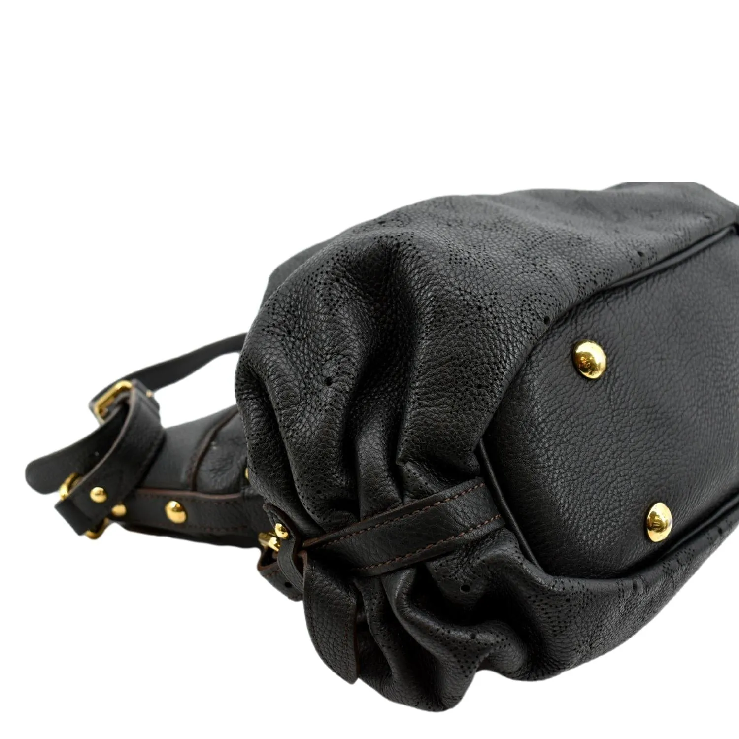 LOUIS VUITTON Mahina Leather Shoulder Bag Black