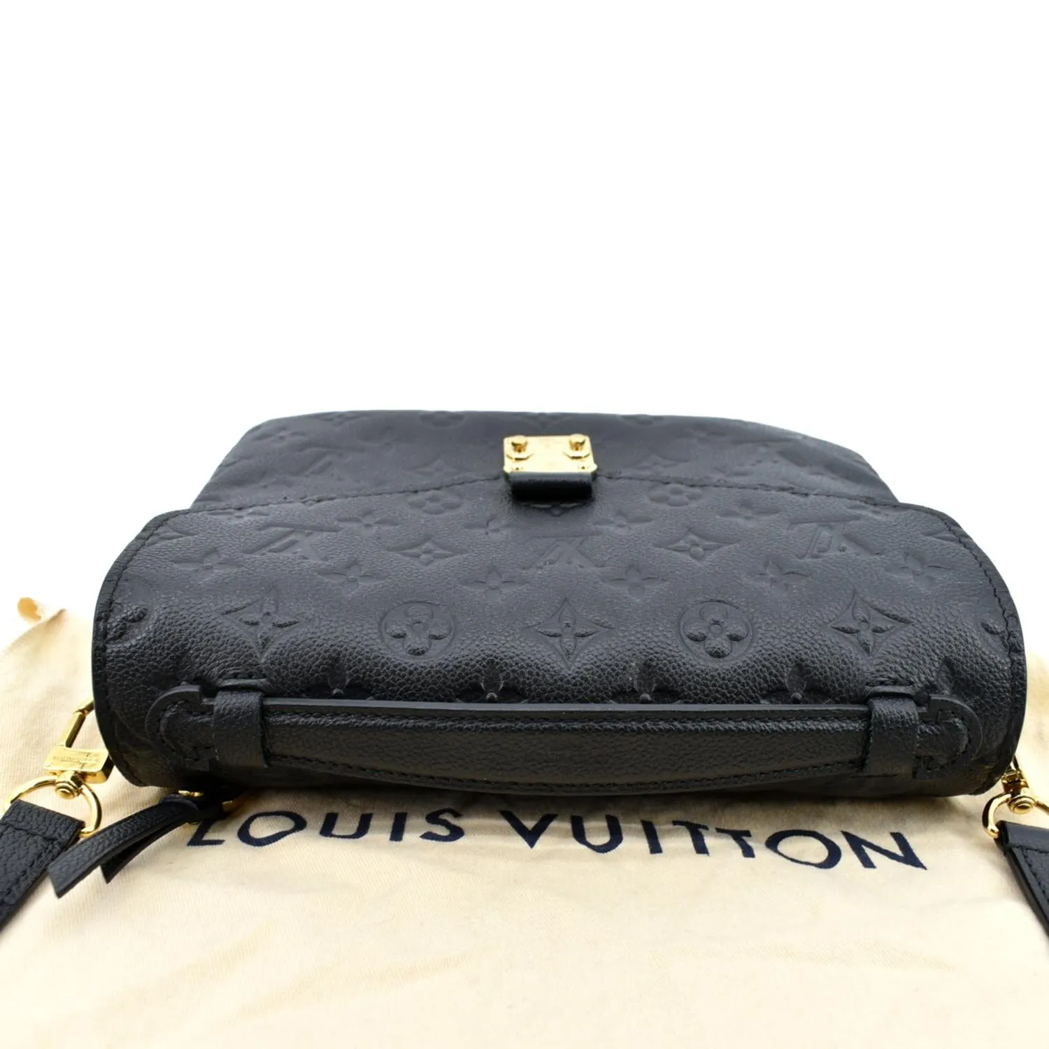 LOUIS VUITTON Metis Pochette Empreinte Leather Crossbody Bag Black