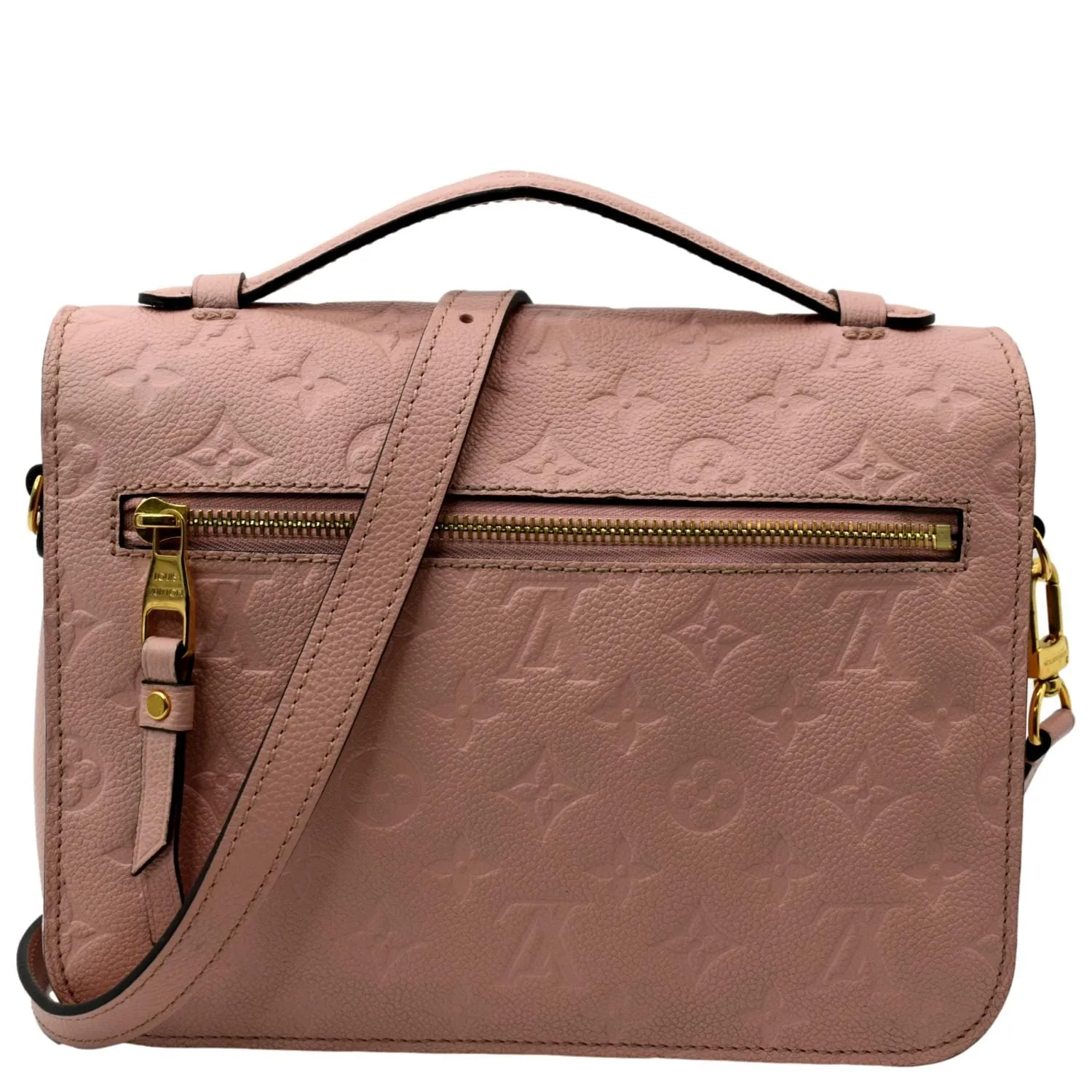 LOUIS VUITTON Metis Pochette Empreinte Leather Crossbody Bag Pink