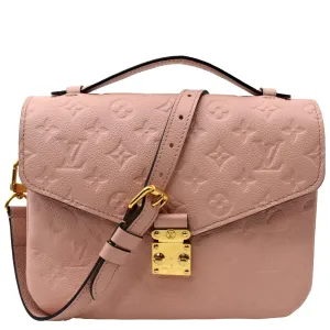 LOUIS VUITTON Metis Pochette Empreinte Leather Crossbody Bag Pink