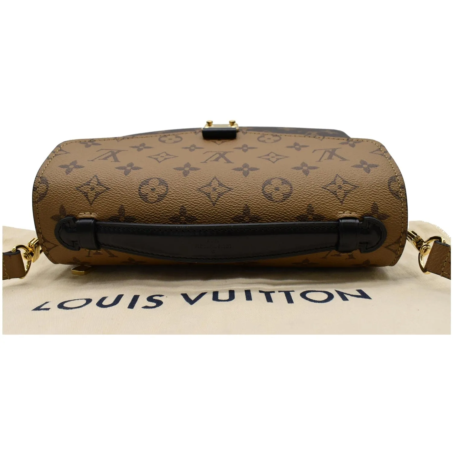 LOUIS VUITTON Metis Pochette Reverse Monogram Canvas Crossbody Bag Brown