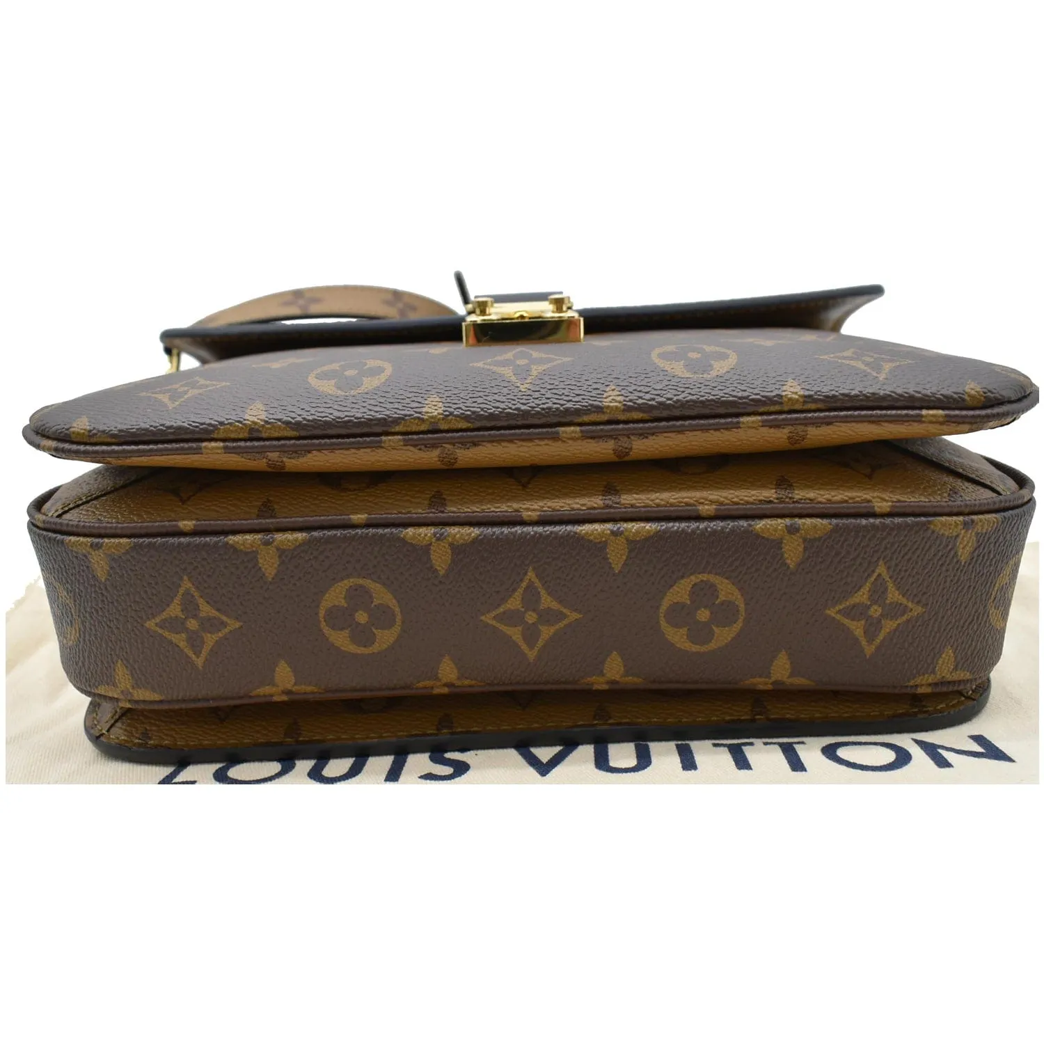 LOUIS VUITTON Metis Pochette Reverse Monogram Canvas Crossbody Bag Brown