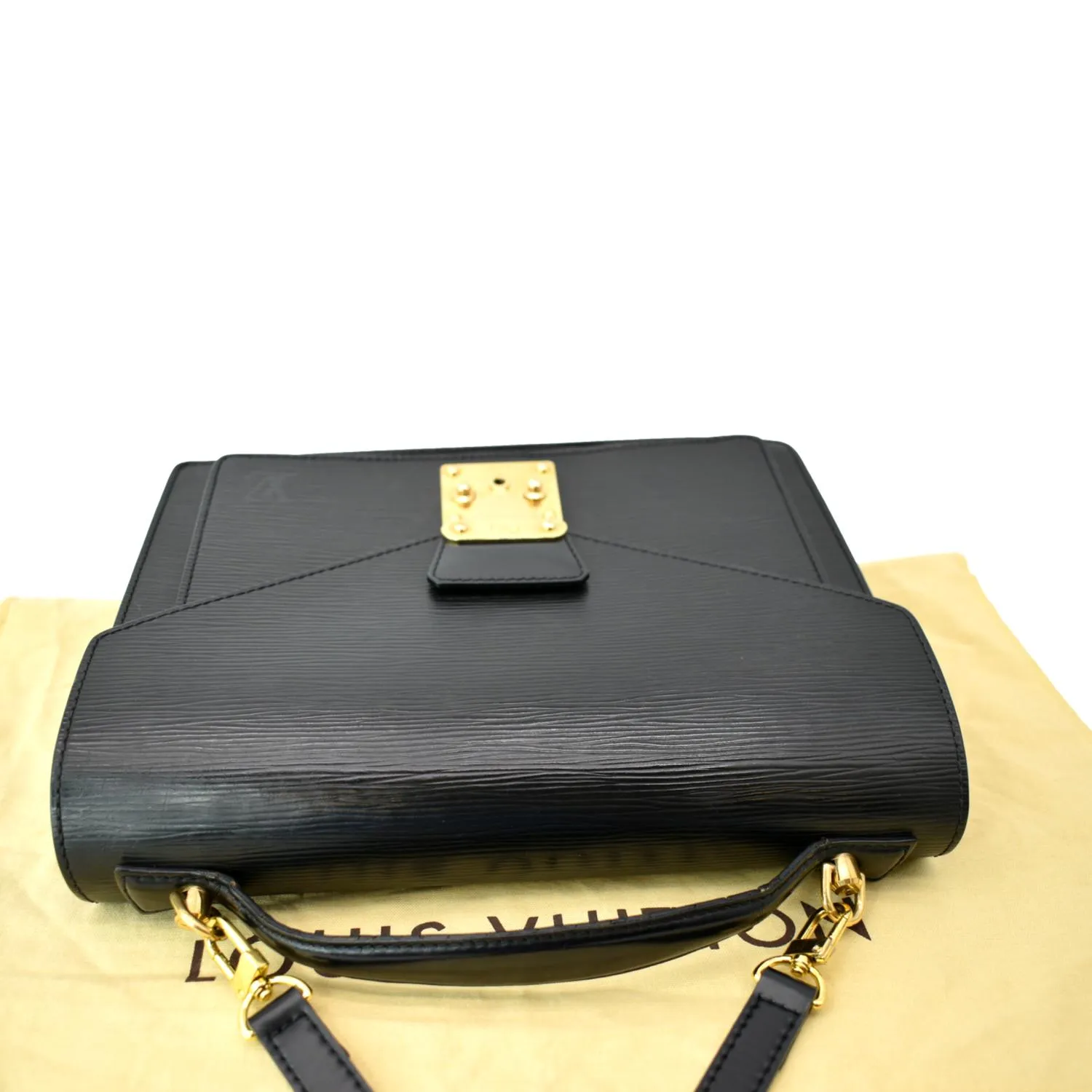 LOUIS VUITTON Monceau EPI Leather Crossbody Bag Black