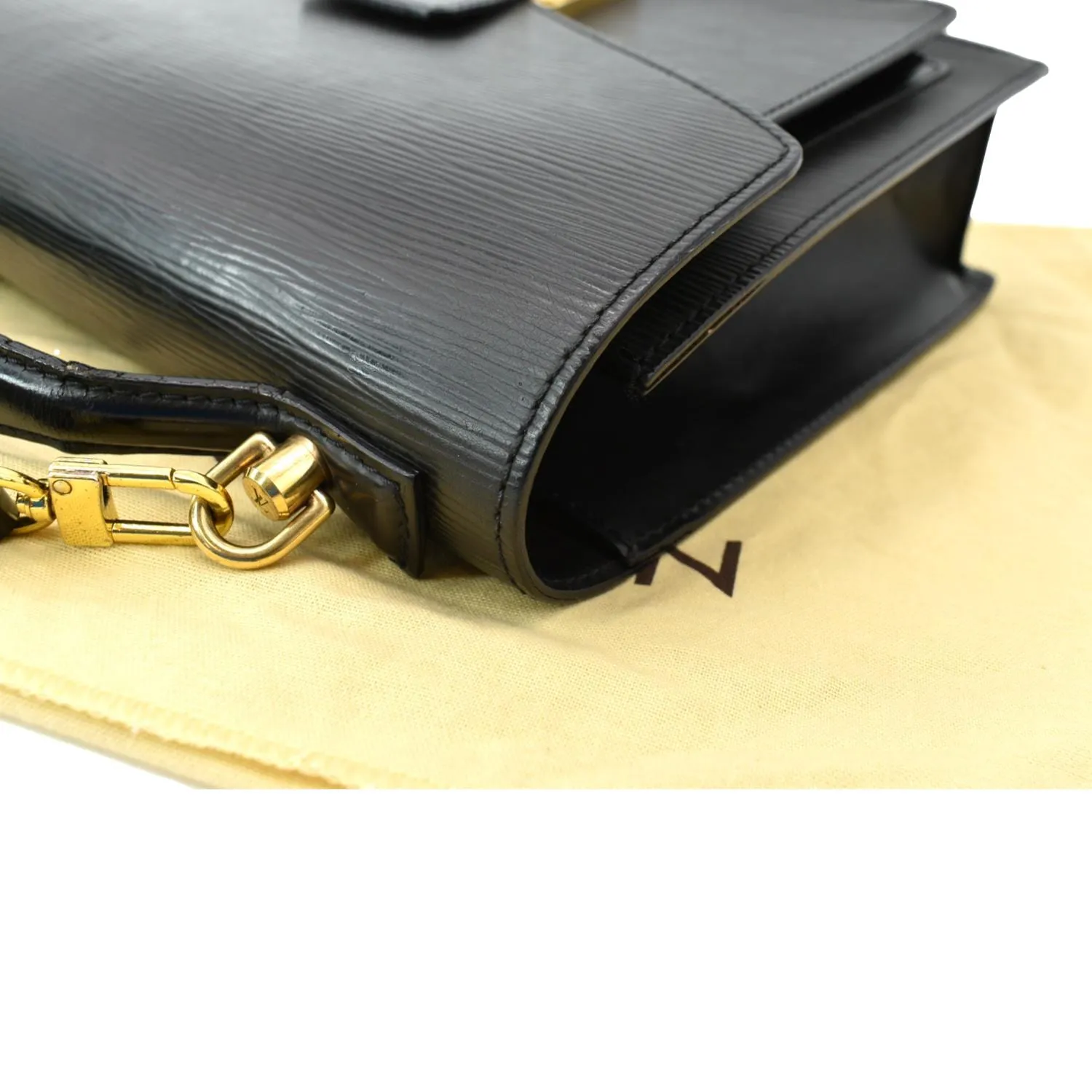 LOUIS VUITTON Monceau EPI Leather Crossbody Bag Black