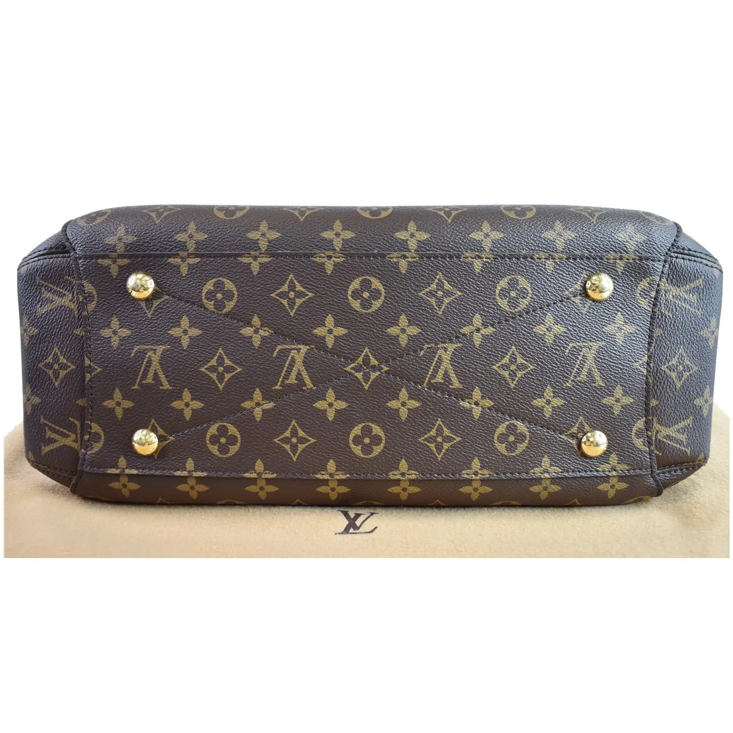 LOUIS VUITTON Montaigne GM Monogram Canvas Shoulder Bag Brown