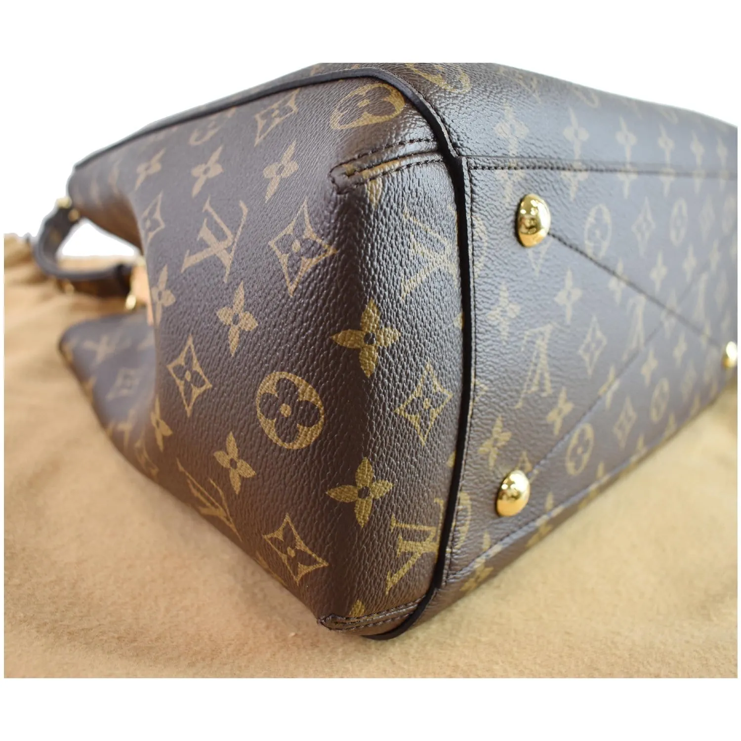 LOUIS VUITTON Montaigne GM Monogram Canvas Shoulder Bag Brown