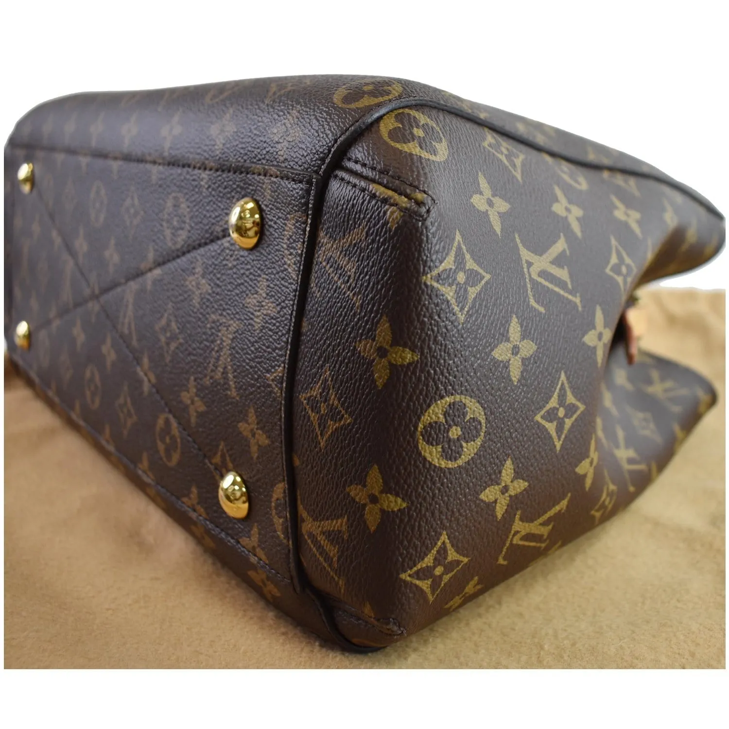 LOUIS VUITTON Montaigne GM Monogram Canvas Shoulder Bag Brown