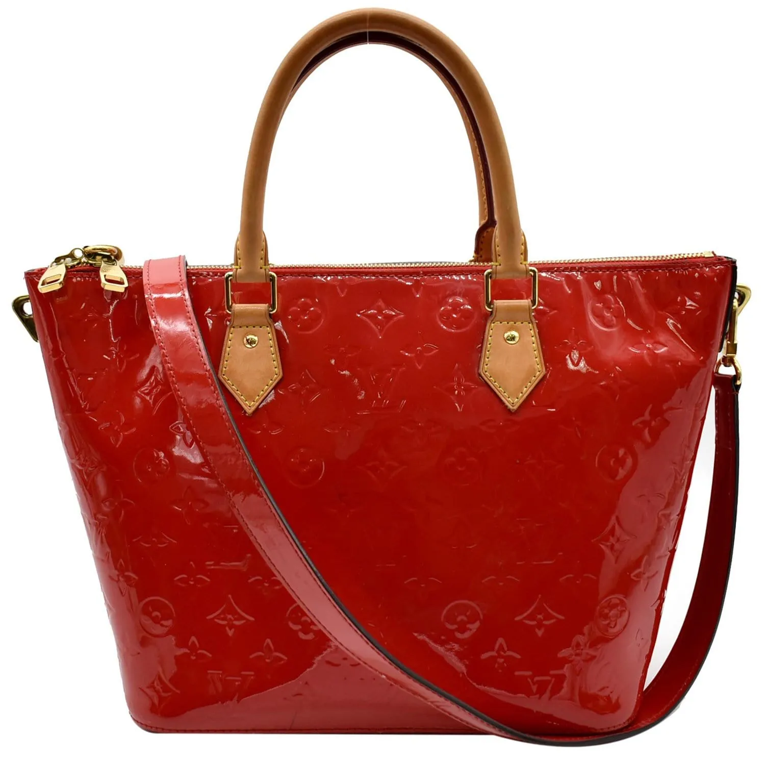 LOUIS VUITTON Montebello MM Monogram Vernis Shoulder Bag Cerise - 15% OFF