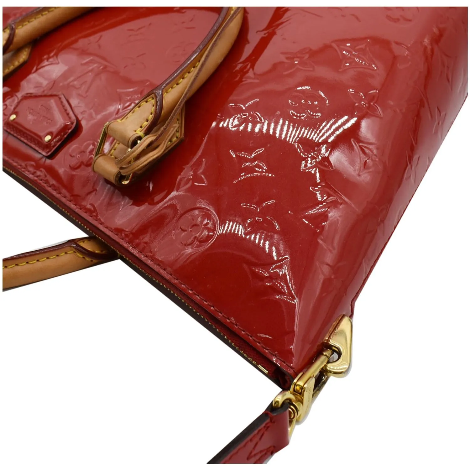 LOUIS VUITTON Montebello MM Monogram Vernis Shoulder Bag Cerise - 15% OFF