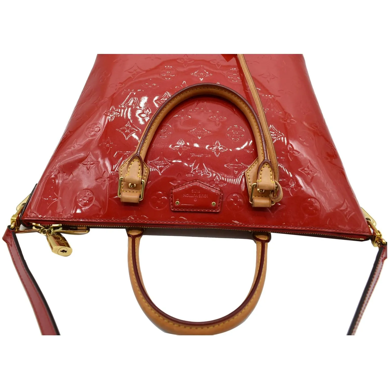 LOUIS VUITTON Montebello MM Monogram Vernis Shoulder Bag Cerise - 15% OFF