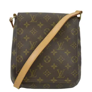 LOUIS VUITTON Musette Salsa Monogram Canvas Shoulder Bag Brown