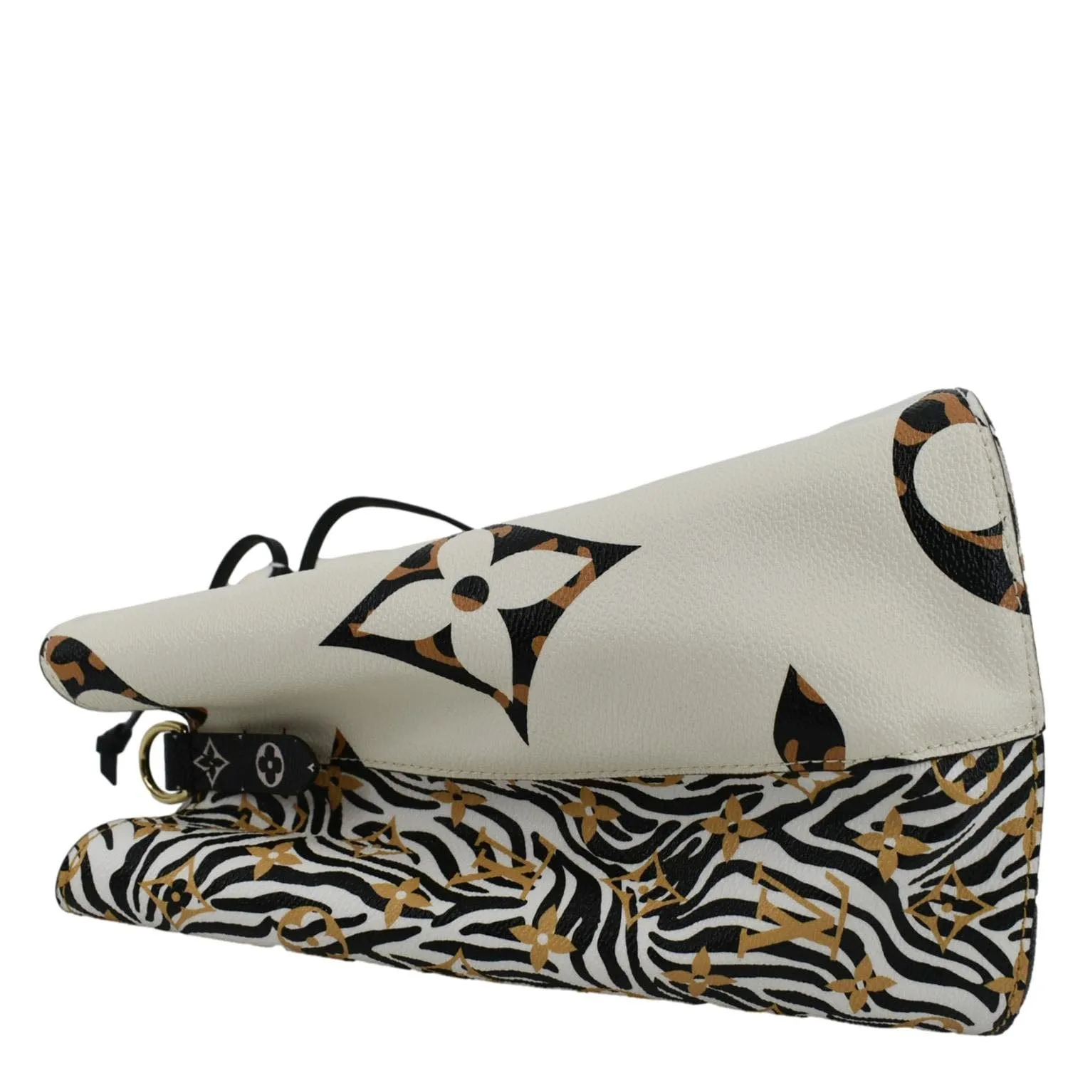 LOUIS VUITTON Neonoe Giant Jungle Canvas Shoulder Bucket Bag Ivory