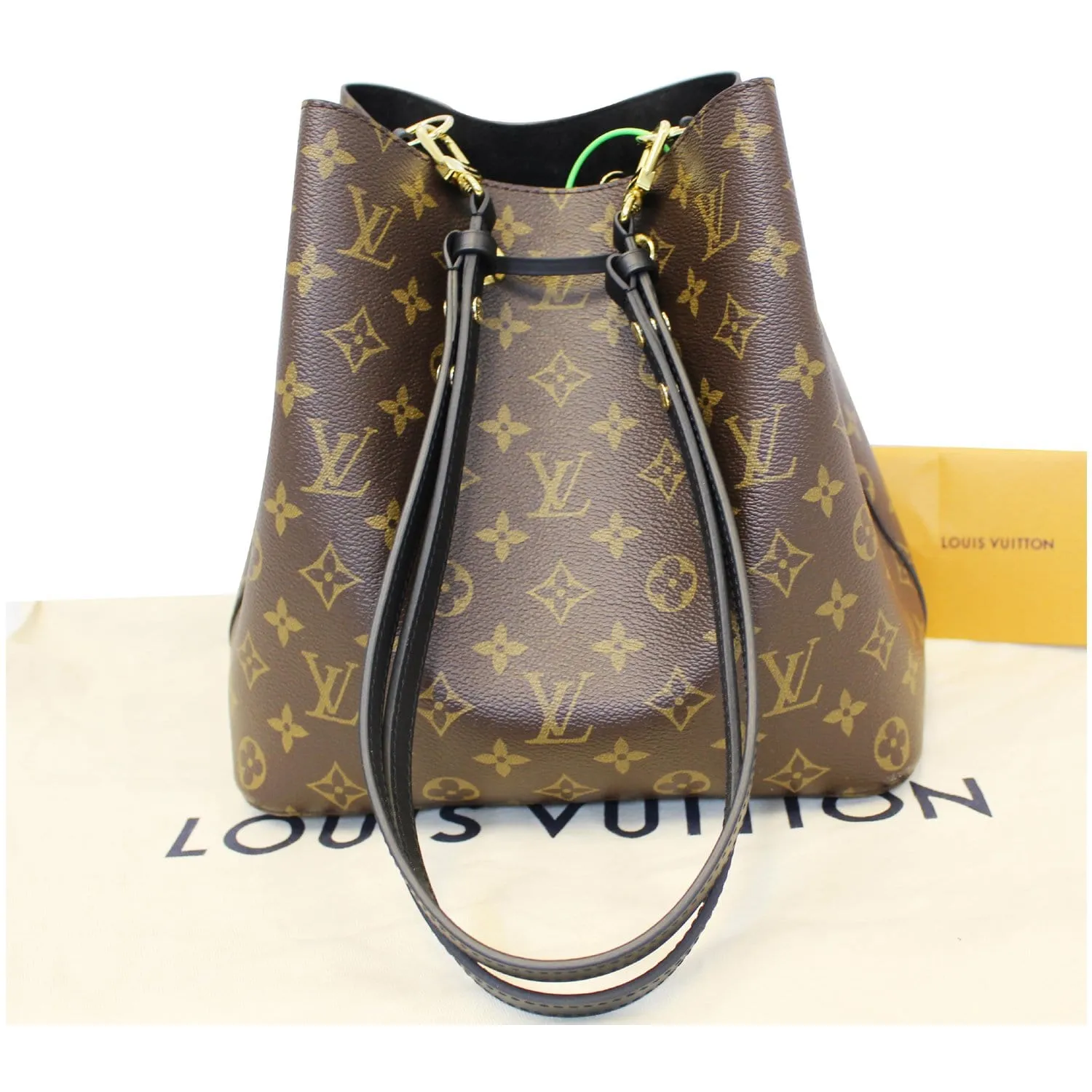 LOUIS VUITTON Neonoe Monogram Canvas Shoulder Bag Black