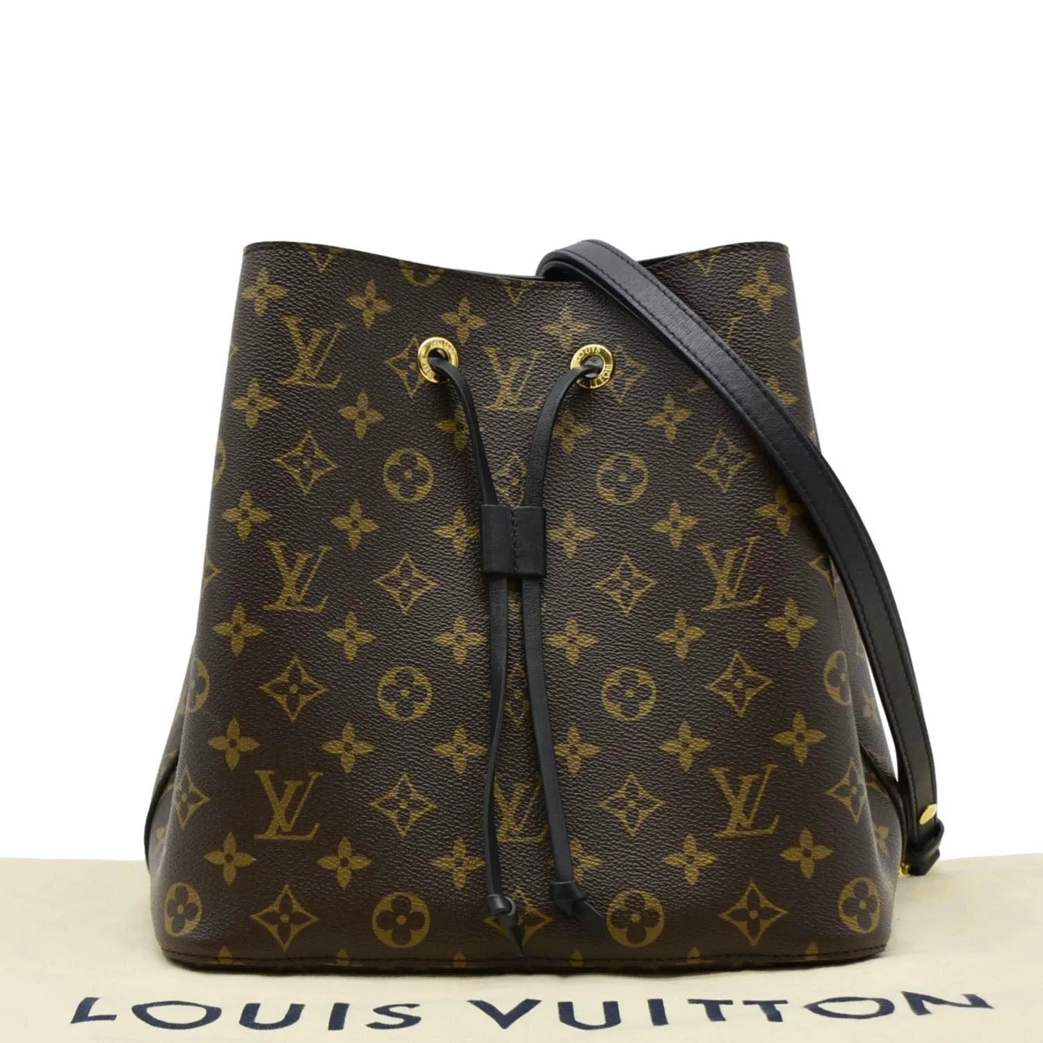 LOUIS VUITTON Neonoe Monogram Canvas Shoulder Bag Brown
