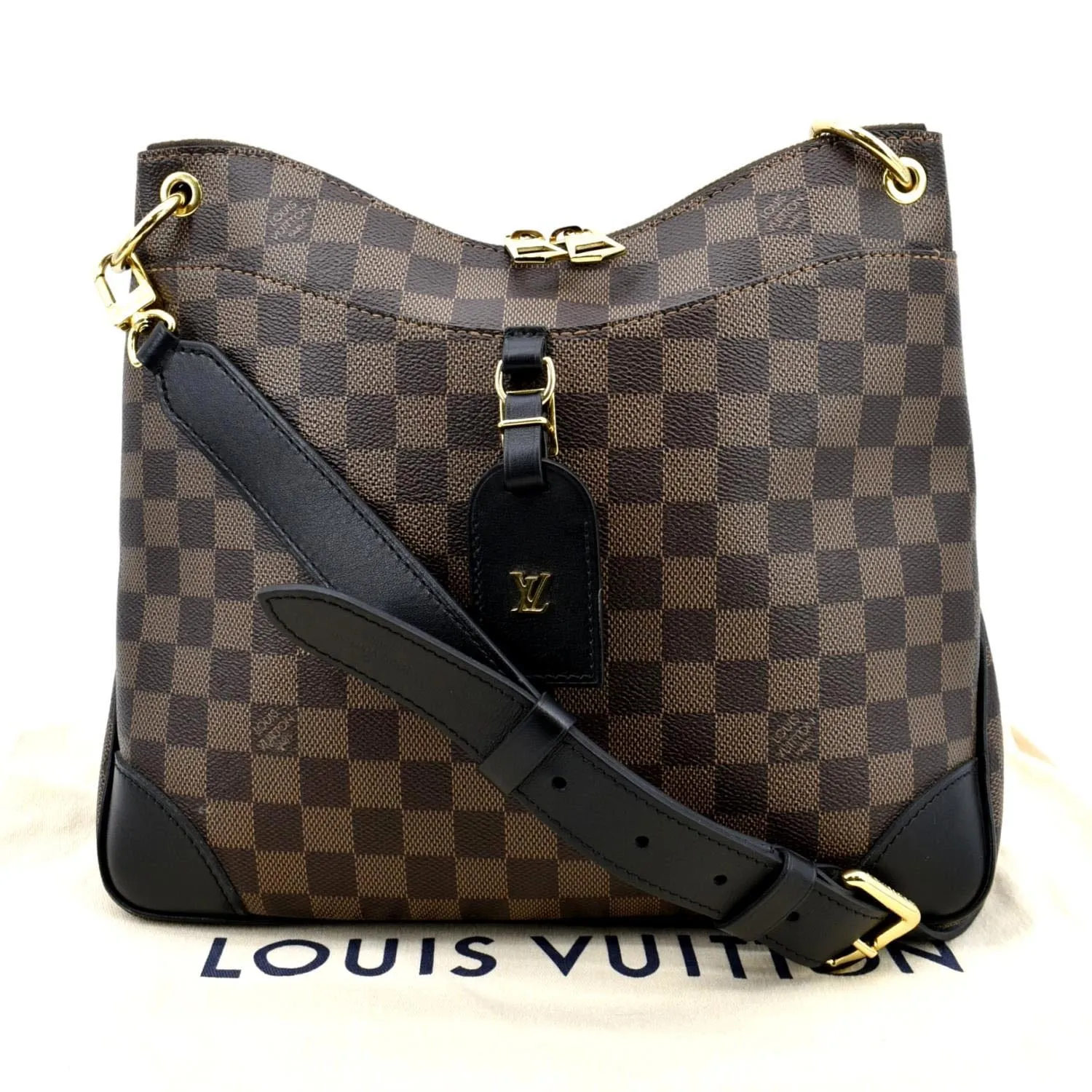 LOUIS VUITTON Odeon PM Monogram Canvas Crossbody Bag Brown
